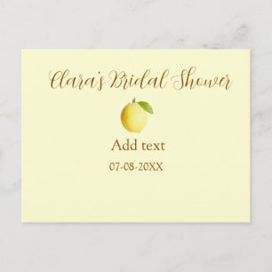 Carte Postale Mariage lemon simple moderne minimaliste rustique