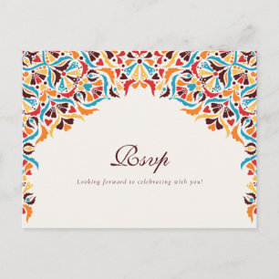 Carte Postale Mariage Luxueux Fantaisiste Style Floral Ivoire Bo