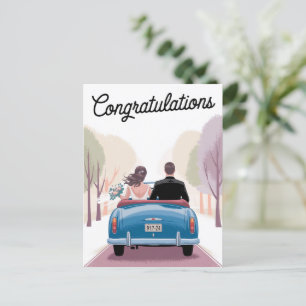 Carte Postale Mariage Mari Épouse Félicitations Cadeau de Mariag