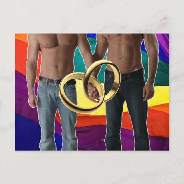 Carte Postale Mariage masculin (Devant)