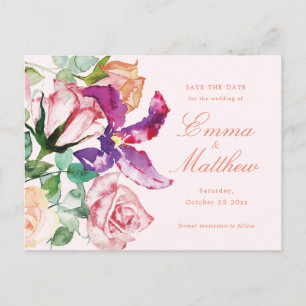 Carte Postale Mariage Maximaliste Botanique Sauvage Enregistrer