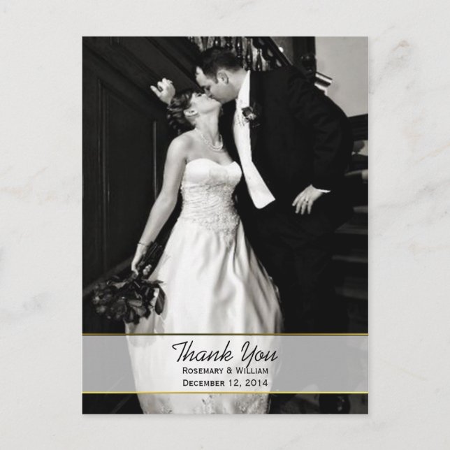 Carte postale Mariage Merci (Devant)