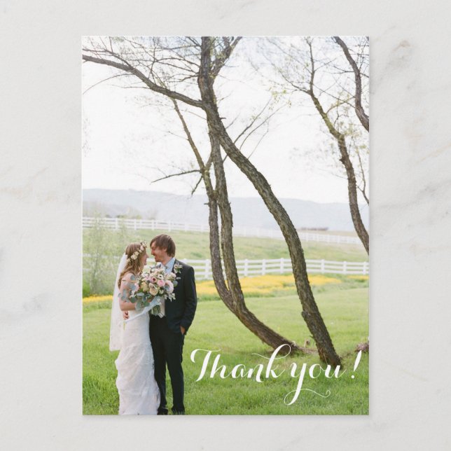 Carte postale mariage Merci (Devant)