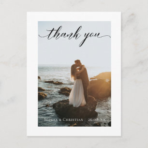 Carte postale mariage Merci Carte photo