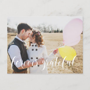 Carte postale Mariage Merci de script