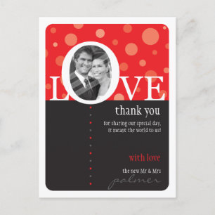 Carte Postale MARIAGE MERCI NOTE :: LOVEbubbles 2
