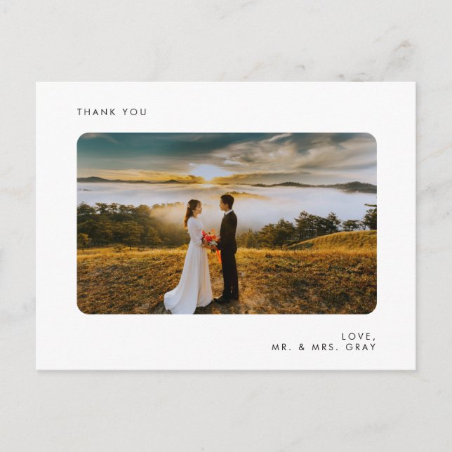Carte postale mariage Merci photo (Devant)