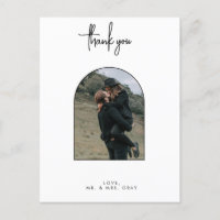 Carte postale mariage Merci photo