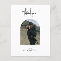 Carte postale mariage Merci photo