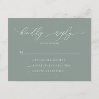 Mariage minimaliste Sage Green RSVP