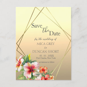 Carte Postale Mariage moderne Enregistrer la date
