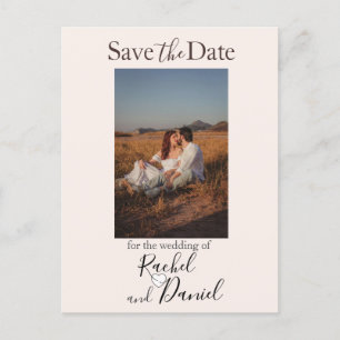 Carte Postale Mariage moderne Enregistrer la photo de la date