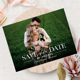 Carte Postale Mariage Moderne Et Design Enregistrer La Date Phot