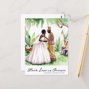 Carte Postale Mariage Noir