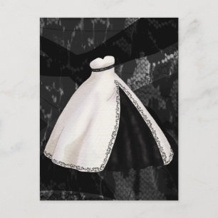 Carte Postale Mariage noir et blanc