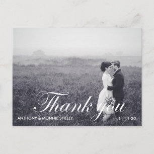 Carte postale Mariage noir et blanc 2 photo
