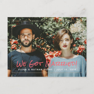 Carte postale Mariage "Nous nous sommes mariés"