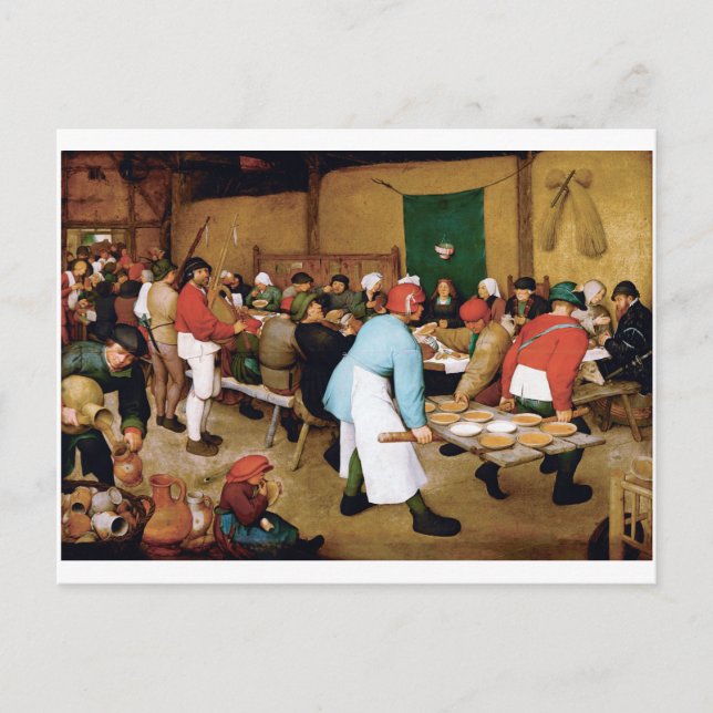 Carte Postale Mariage paysan, Pieter Bruegel (Devant)