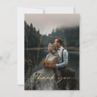 Carte postale mariage Photo Merci