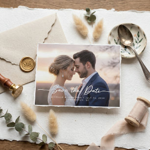 Carte Postale Mariage photo moderne contemporain de sauvegarde d