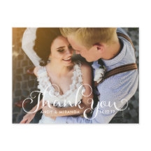 Carte postale mariage Photocard Élégante carte uni