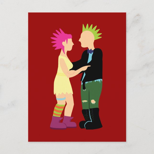Carte Postale Mariage Punk (Devant)