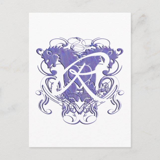 Carte Postale Mariage Renaissance Lion Rampant (Devant)