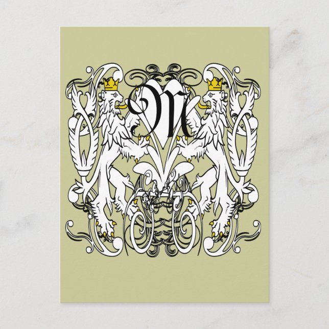 Carte Postale Mariage Renaissance Lion Rampant (Devant)