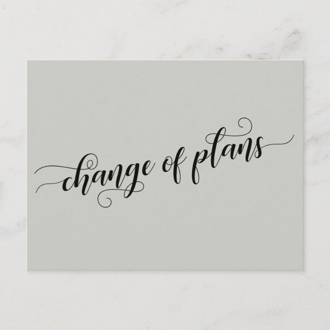 Carte Postale Mariage reporté : Changement de plans du Sage élég (Devant)