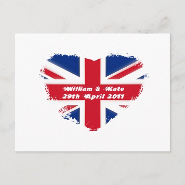 Carte Postale Mariage royal - Kate & William (Devant)