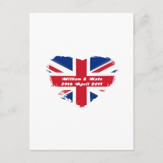 Carte Postale Mariage royal - Kate & William (Devant)
