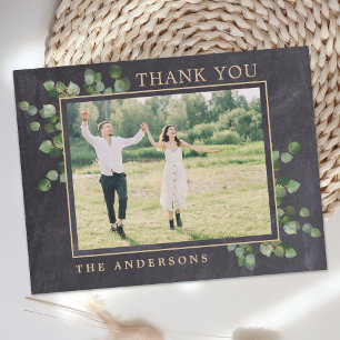 Carte Postale Mariage rustique Eucalyptus Merci photo