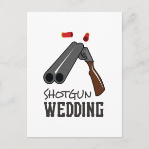 CARTE POSTALE MARIAGE SHOTGUN