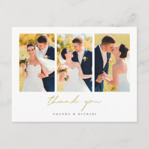 Carte postale Mariage simple Collage photo