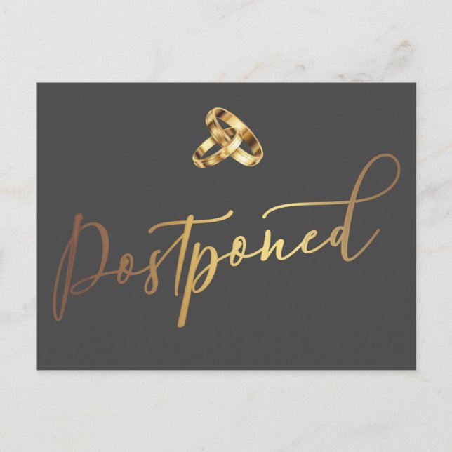 Carte Postale Mariage simple élégant reporté (Devant)