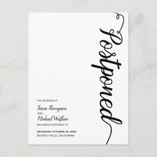 Carte Postale Mariage simple moderne reporté