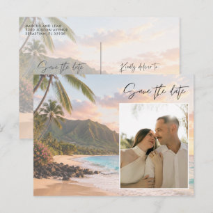 Carte Postale Mariage sur la plage à Hawaii Photo Save the Date