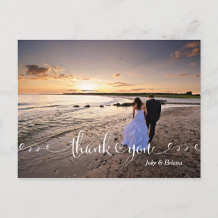 Carte postale Mariage Swirl Script Typographie