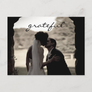 Carte postale mariage Thank You Note