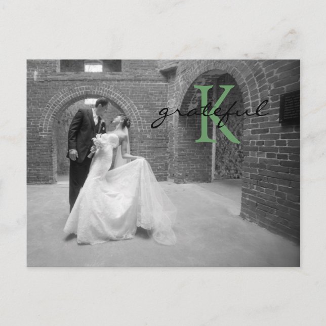 Carte postale mariage Thank You Note (Devant)