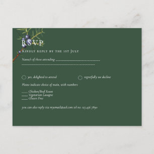 Carte Postale Mariage vert Juniper