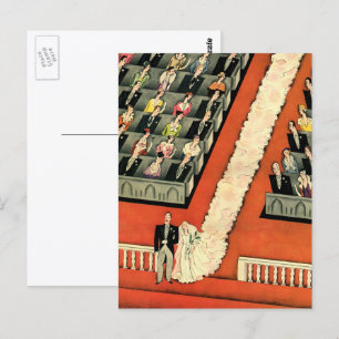 Carte Postale Mariage vintage, Mariée Art Déco et mariée nouvell