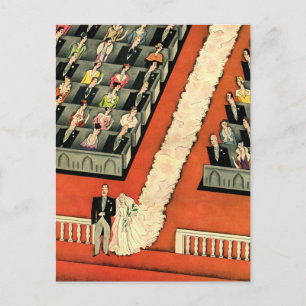 Carte Postale Mariage vintage, Mariée Art Déco et mariée nouvell