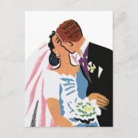 Mariage vintage, Mariée rétro et baiser de chambre