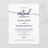 Mariage Virtuel de Calligraphie Simple Chic