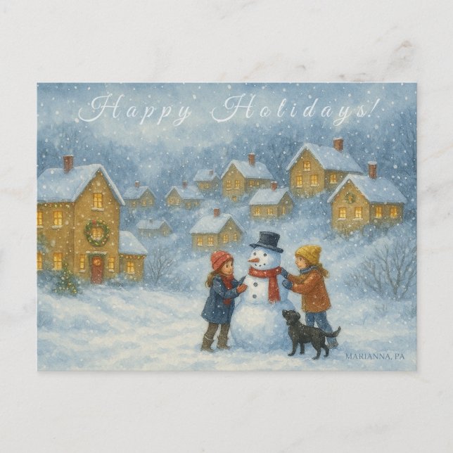 Carte Postale Marianna Pennsylvania Holiday Winter Collectible  (Devant)