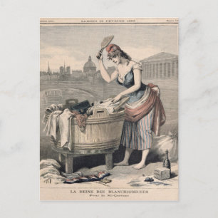 Carte Postale Marianne, reine des femmes-Washerwomen