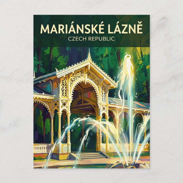 Carte Postale Mariánské Lázně République tchèque (Devant)