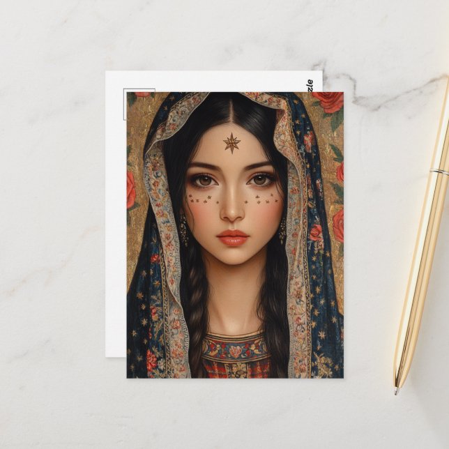 Carte Postale Marie (Devant/Arrière en situation)