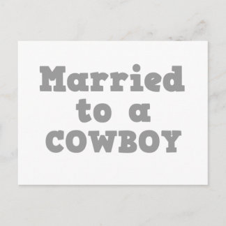 CARTE POSTALE MARIÉ À UN COWBOY